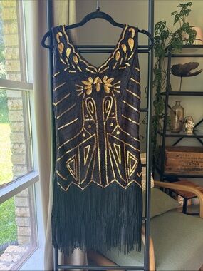 Gatsby Inspired Fringe Mini Dress